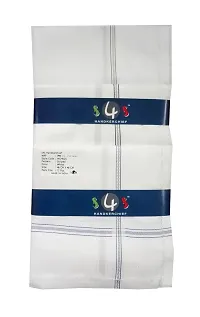 S4S? Men's 100% Cotton Luxury Collection Handkerchiefs - Pack of 3 (White with Subtle Color_46X46 CM)-thumb2