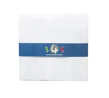 S4S Men's 100% Cotton Essential Handkerchiefs (White_42CM X 42CM_Pack of 12)-thumb2