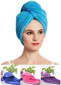 Sterling Bazaar Quick Turban Hair-Drying Absorbent Microfiber Towel/Dry Shower Caps (1 Pc)-thumb1