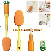 3 in 1 Multifunctional Cleaning Cup Washer Brush Long Handle Carrot Water Bottle Cleaning Brush-thumb1