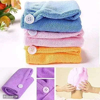 Sterling Bazaar Quick Turban Hair-Drying Absorbent Microfiber Towel/Dry Shower Caps (1 Pc)-thumb3