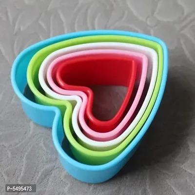 Plastic Cupcake Cookie Cutter Heart Shape Multicolor-thumb0