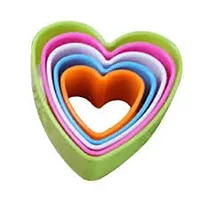 Plastic Cupcake Cookie Cutter Heart Shape Multicolor-thumb2