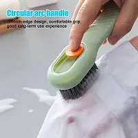 Multipurpose Sink  Brush with Liquid Box, Household Soft Sink  Liquid Cleaning  Brush, Long Handle Shoe Brush Press Type Automatic Liquid Sink Brush-thumb3