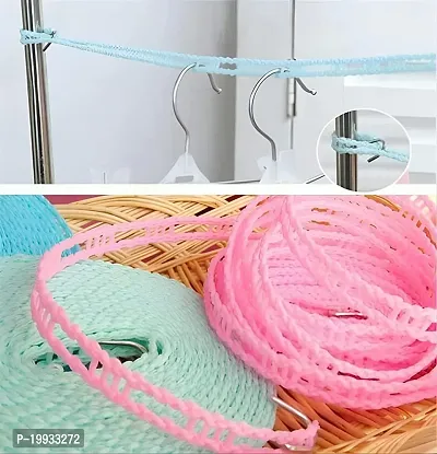 Clotheslines Indoor and Outdoor Laundry Drying Portable Adjustable Perfect Windproof Clothes Rope Hanger for Camping Travelling and Home Using 5M Pack of1 Multicolor-thumb0