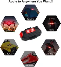 Set of 3-Anti-Collision Warning LED Light Mini Drone Signal Light with Strobe 7 Colors for Car, Motorbike, Helmet, Drone, Bicycle, Toys- 3 pcs Light-thumb3