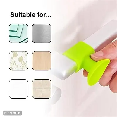 Mini Multipurpose Wall Protectors Anti-Collision Self-Sucking Silicone Door Stopper Door Handle Bumper Mobile Phone Stand Data Cable Organizer- Pack of 5 Multicolor-thumb3