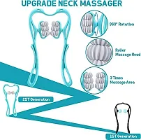 Neck Massager For Cervical Pain Manual, Deep Tissue Handheld Shoulder Massager Tool With 6 Balls Trigger Point Roller Massager For Legs Waist Neck-thumb4