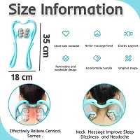 Neck Massager For Cervical Pain Manual, Deep Tissue Handheld Shoulder Massager Tool With 6 Balls Trigger Point Roller Massager For Legs Waist Neck-thumb3