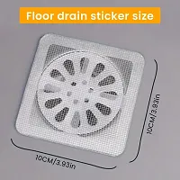 Disposable Shower Drain Cover Hair Catcher Shower Drain Mesh Stickers, Bathroom, Laundry, Bathtub, Kitchen Shower Drain Floor Sink Strainer Filter Mesh pack of 5-thumb1