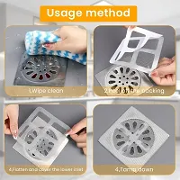 Disposable Shower Drain Cover Hair Catcher Shower Drain Mesh Stickers, Bathroom, Laundry, Bathtub, Kitchen Shower Drain Floor Sink Strainer Filter Mesh pack of 5-thumb2