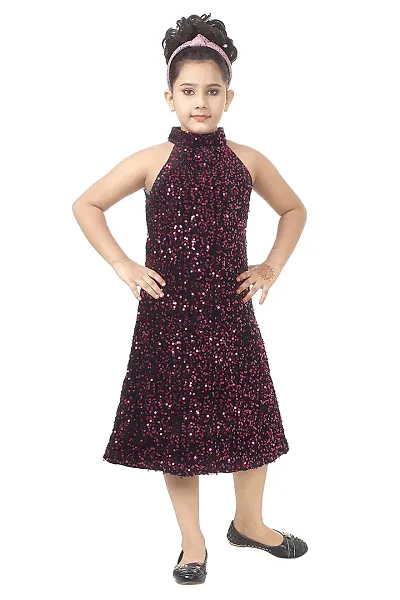 THE CROWN Kids Stylish Party Dress for Girls