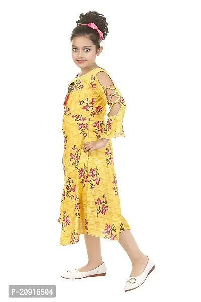 THE CROWN Soft Cotton Rayon Frock for Beautiful Girls-thumb2