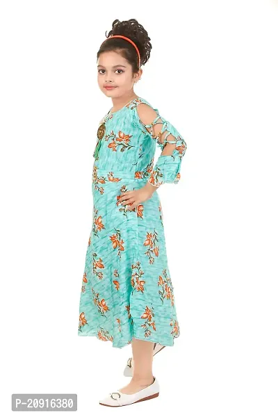 THE CROWN Soft Cotton Rayon Frock for Beautiful Girls-thumb2