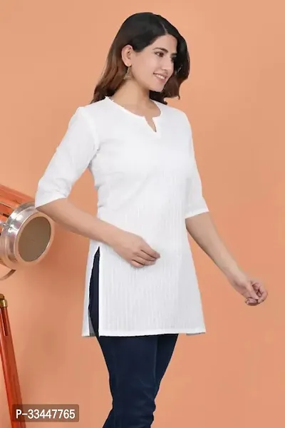 Fancy Cotton Short Kurtas For Women-thumb0