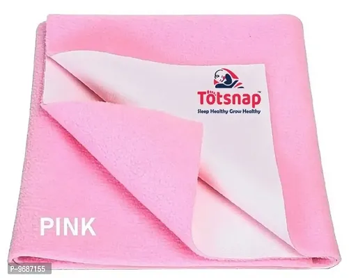 Totsnap Fleece Baby Bed Protecting Mat  (Baby Pink, Medium, Pack of 1)-thumb0