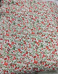 COTTON PRINT(Unstitched Fabric for girl/Women,Width-44 inch,Length-2.5 meter,For making Kurti,Gown,Palazo,Dress Material,Tunic,Top bottom,Salwar Suit,maxi,nighty.FREE_SIZE (Cream red multicolor)-thumb2