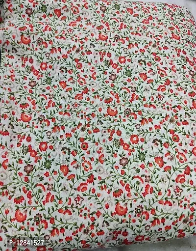 COTTON PRINT(Unstitched Fabric for girl/Women,Width-44 inch,Length-2.5 meter,For making Kurti,Gown,Palazo,Dress Material,Tunic,Top bottom,Salwar Suit,maxi,nighty.FREE_SIZE (Cream red multicolor)-thumb3