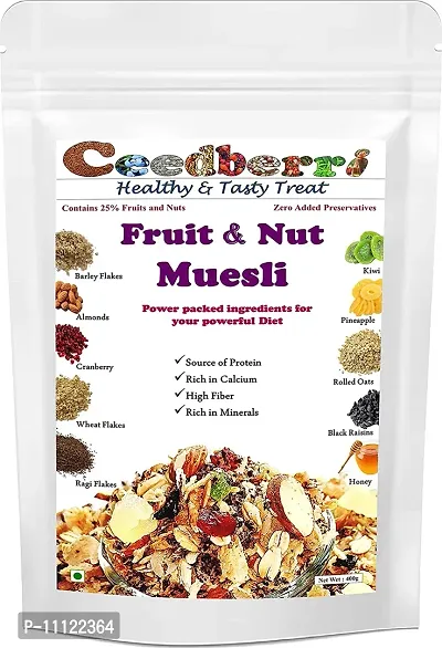 Crunchy Fruits And Nuts Delight Muesli With Fruits And Nuts, No Added Preservatives, High Fiber, Rich In Protein- 400 Grams