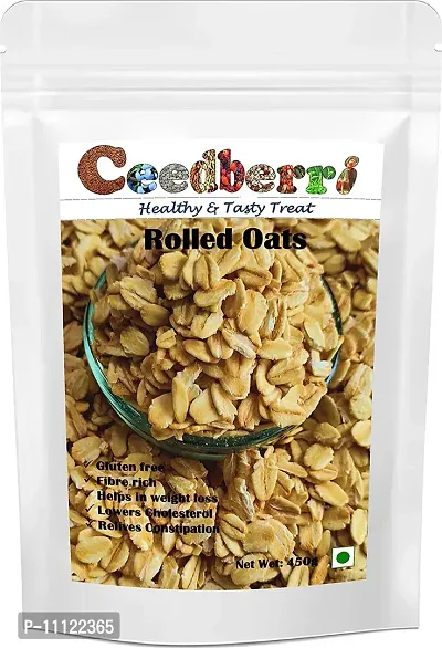 Gluten Free Rolled Oats, High In Fiber And Protein- 450 Grams