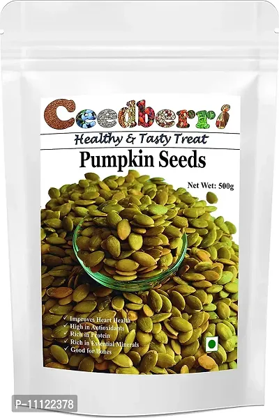 Premium Pumpkin Seeds For Eating, Protein And Fiber Rich Superfood- 500 Grams-thumb0