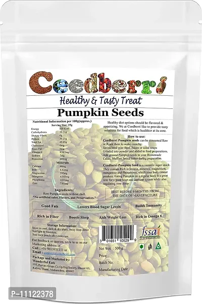 Premium Pumpkin Seeds For Eating, Protein And Fiber Rich Superfood- 500 Grams-thumb2