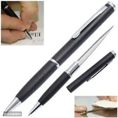 Chrisley Ball Point Black Pen With Paper Cutter Tip Size 0.5 mm | Comfortable Grip | Ideal for Students and Professionals | For School, Office  Business Use | (Pack of 1) Blue Or Black Whatever Ink-thumb4