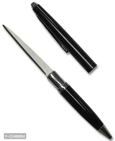 Chrisley Ball Point Black Pen With Paper Cutter Tip Size 0.5 mm | Comfortable Grip | Ideal for Students and Professionals | For School, Office  Business Use | (Pack of 1) Blue Or Black Whatever Ink-thumb3