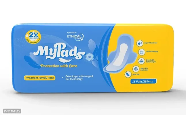 Dry -net Soft Comfortable and Absorb Ovrnight Sanitary Pad For Women (Pack Of 2)