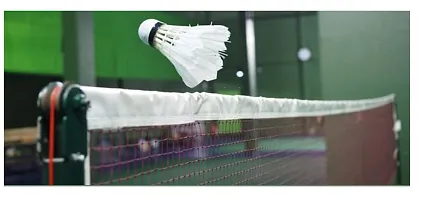 Monika Sports Top Quality 2 Side Tape Red Net Badminton Net-thumb2