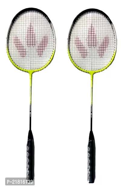 Monika Sports 2000 Badminton 2 pc single shaft Aluminium Body Racket Badminton Kit-thumb0
