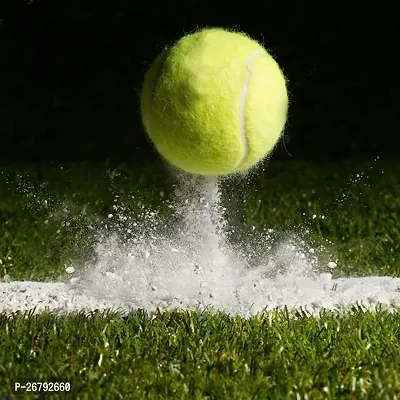 Monika Sports Tennis Cricket Ball Light Weight Tennis Ball  (Pack of 3)-thumb2