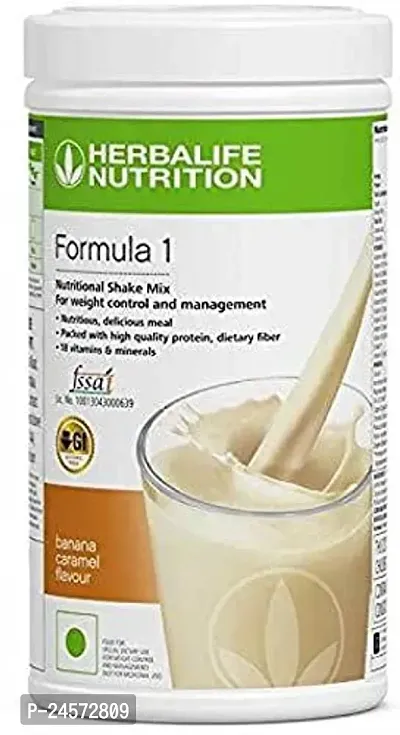 HERBALIFE Formula 1 Nutritional Shake Mix natural protein for body health Banana Flavor Energy Drink  (2x250 g, Banana Flavored)-thumb0