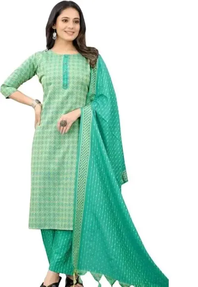 Kurta Pant With Dupatta Set For Women