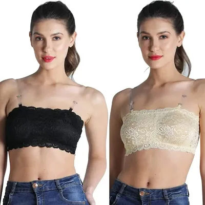 Stylish Net Lace Bras For Women Pack Of 2