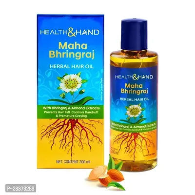 HEALTH HAND Maha Bhringraj Oil | Promotes Hair Growth and Resolve Dandruff Issue 200ml-thumb0