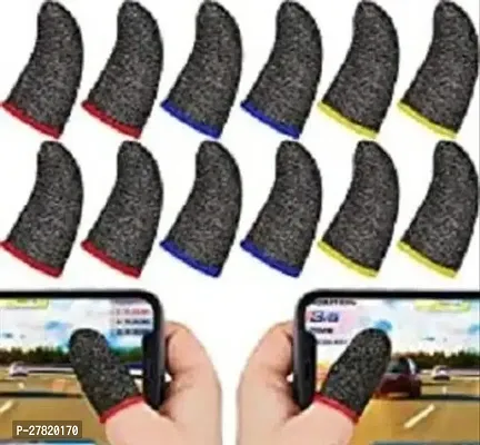 Gaming Finger Sleeves (Black, Set of 6)-thumb0