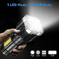 Rechargeable Flashlight,Super Bright LED Flashlight Waterproof Handheld Flashlight with 4 Modes for Camping Emergency Hiking (Black)-thumb3