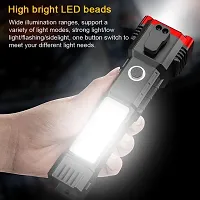 Rechargeable Torch Flashlight,Long Distance Beam Range Car Rescue Torch with Hammer Window Glass and Seat Belt Cutter Built in Mobile USB Fast Charger Power Bank-thumb4