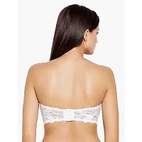 INDIROCKS Women's Lace Tube Strapless Padded Bra (Free Size)-Pack of 6-Black & Beige & White & Grey & Red & Maroon-thumb3