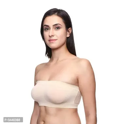 INDIROCKS Women's Non-Padded, Non-Wired Seamless Tube Bra (Free Size)-thumb4