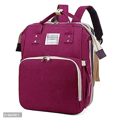 IndiRocks Diaper Bag Backpack Foldable Mummy Bag bagpack Waterproof, Washable for Girls and Boys (Maroon)