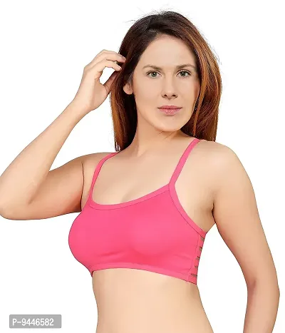 INDIROCKS Combo 3 Women's Nylon, Spandex & Cotton Padded Non-Wired T-Shirt Bra-thumb3