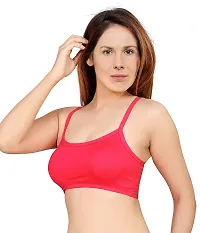 INDIROCKS Women's Nylon, Spandex & Cotton Padded Non-Wired T-Shirt Bra - Pack of 4-thumb2