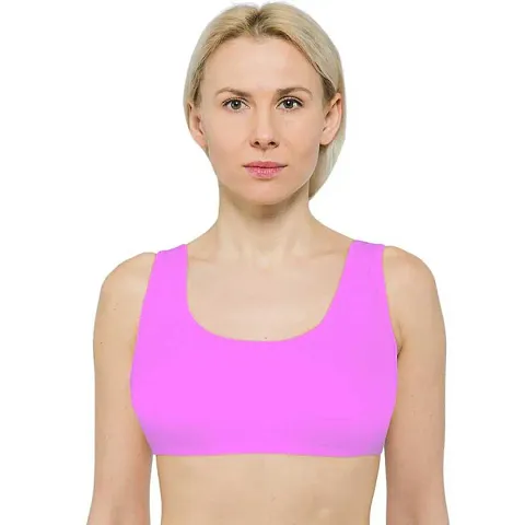 INDIROCKS Women Yoga Bra Running Bra Sports Bra Stretchable Non-Padded and Non-Wired Bra for Women/Girls, Freesize Baby