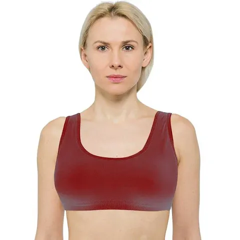 INDIROCKS Women Yoga Bra Running Bra Sports Bra Stretchable Non-Padded and Non-Wired Bra for Women/Girls, Freesize