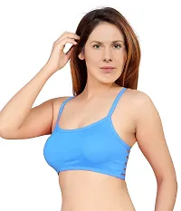 Women's Nylon, Spandex  Cotton Padded Non-Wired T-Shirt Bra - Pack Of 2-thumb4