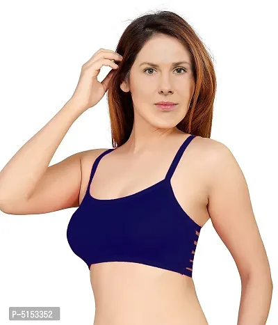 Women's Nylon, Spandex  Cotton Padded Non-Wired T-Shirt Bra - Pack Of 2-thumb3