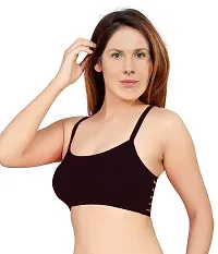 Women's Nylon, Spandex  Cotton Padded Non-Wired T-Shirt Bra - Pack Of 2-thumb5