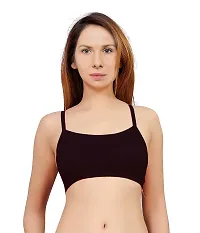 Women's Nylon, Spandex  Cotton Padded Non-Wired T-Shirt Bra - Pack Of 3-thumb1